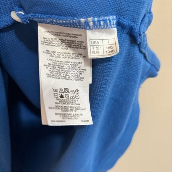 Brooks Brothers Vibrant Blue CottonPolo Short Sleeve Collar T-Shirt - Picture 8 of 12